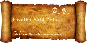 Pavelka Valéria névjegykártya