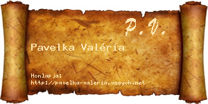 Pavelka Valéria névjegykártya